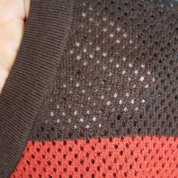 NWT Market & Spruce Stitch Fix Pink & Brown Rowan Textured Cotton Blend Sweater - Picture 8 of 13